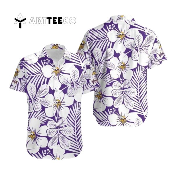 Minnesota Vikings Flower Classic Hawaiian Shirt 1