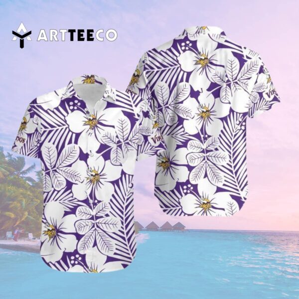 Minnesota Vikings Flower Classic Hawaiian Shirt 2