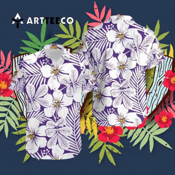 Minnesota Vikings Flower Classic Hawaiian Shirt 3