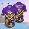 Minnesota Vikings Flower Full Printing Classic Hawaiian Shirt 2