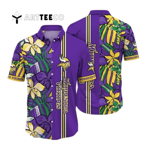 Minnesota Vikings Flower Unique Gift For Fans Hawaiian Shirt 1