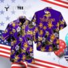 Minnesota Vikings Football Purple Background Hawaiian Shirt 4