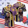 Minnesota Vikings Football Skull Hawaiian Shirt 4