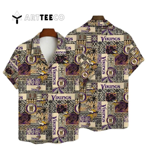 Minnesota Vikings National Football League 2025 Aop V19 Hawaiian Shirt 1