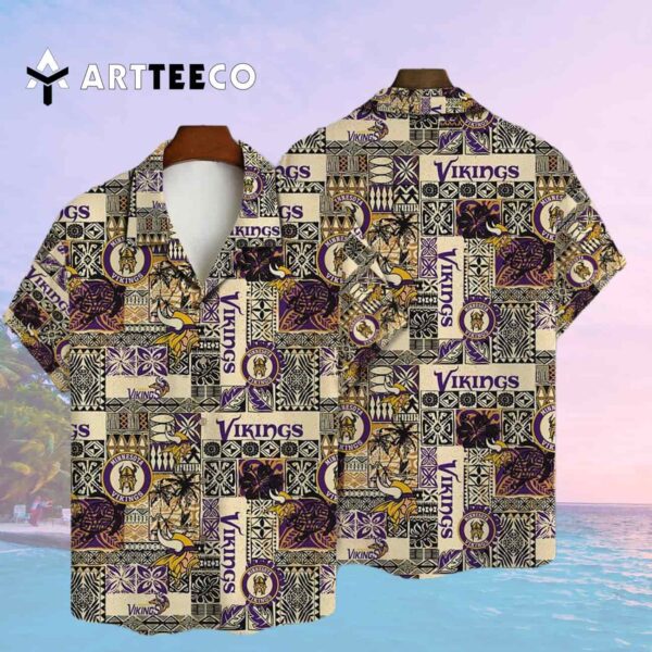 Minnesota Vikings National Football League 2025 Aop V19 Hawaiian Shirt 2