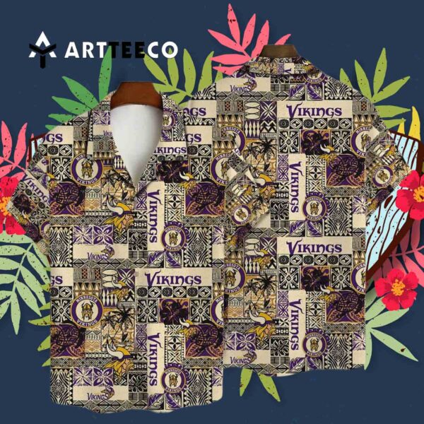 Minnesota Vikings National Football League 2025 Aop V19 Hawaiian Shirt 3