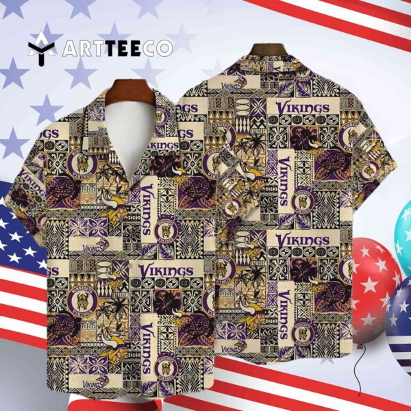 Minnesota Vikings National Football League 2025 Aop V19 Hawaiian Shirt 4