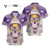 Minnesota Vikings Skull Aloha Pattern Hawaiian Shirt 1