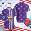 Minnesota Vikings Stripes And Skull Hawaiian Shirt 4