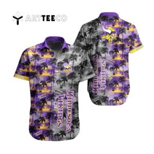 Minnesota Vikings Summer Pattern Hawaiian Shirt 1