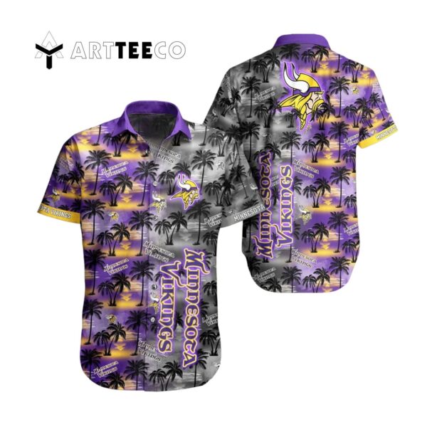 Minnesota Vikings Summer Pattern Hawaiian Shirt 1