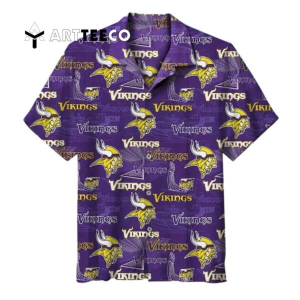 Minnesota Vikings Team Logo Best For Fans Beach Hawaiian Shirt 1