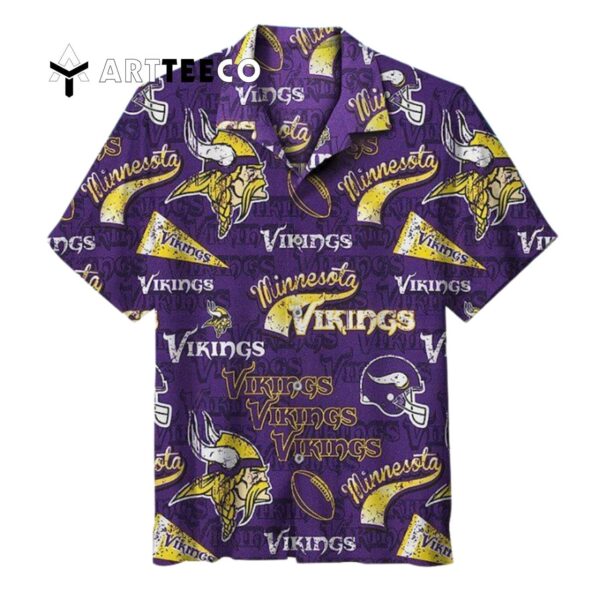 Minnesota Vikings Vintage Best For Fans Beach Hawaiian Shirt 1