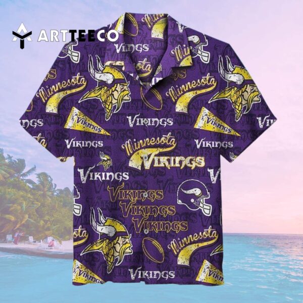 Minnesota Vikings Vintage Best For Fans Beach Hawaiian Shirt 2