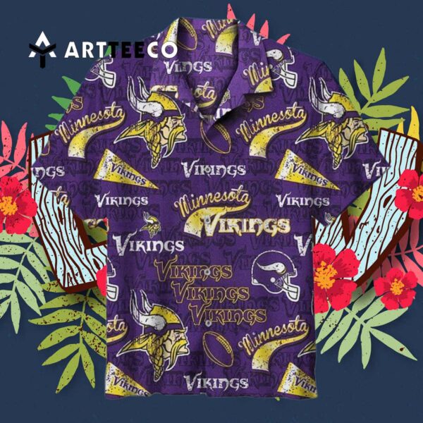 Minnesota Vikings Vintage Best For Fans Beach Hawaiian Shirt 3