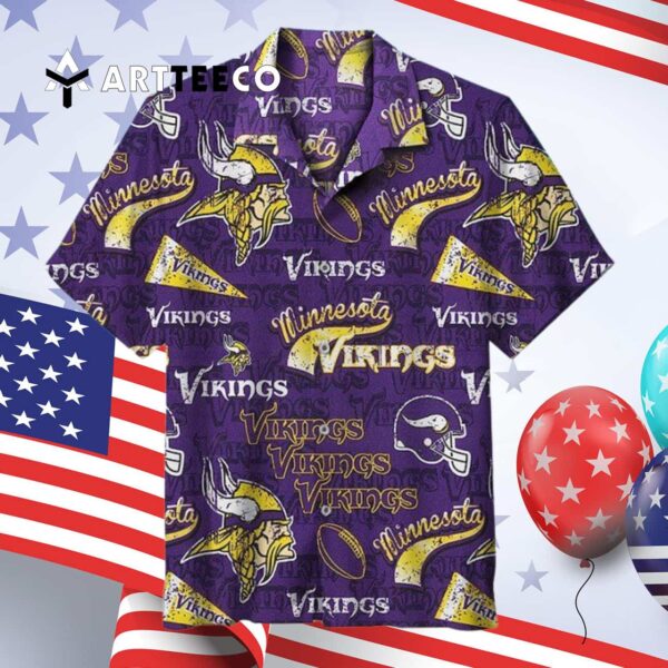 Minnesota Vikings Vintage Best For Fans Beach Hawaiian Shirt 4