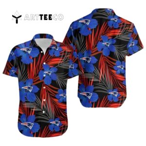 New England Patriots 2 Flower Hawaiian Shirt 1