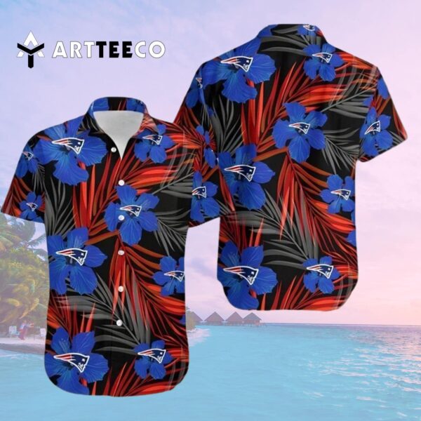 New England Patriots 2 Flower Hawaiian Shirt 2