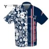 New England Patriots All Over Print Flowery Hawaiian Shirt 1