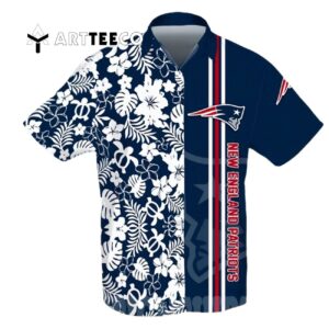 New England Patriots All Over Print Flowery Hawaiian Shirt 1