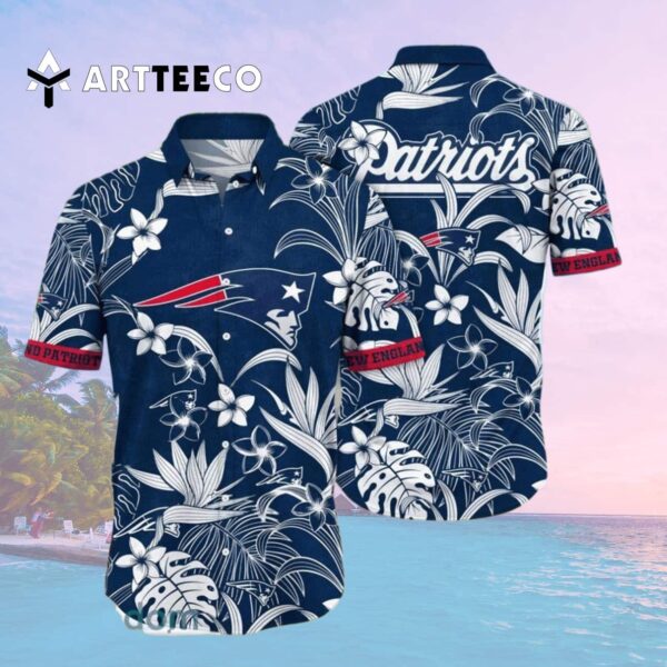New England Patriots Aloha Navy Color Hawaiian Shirt 2