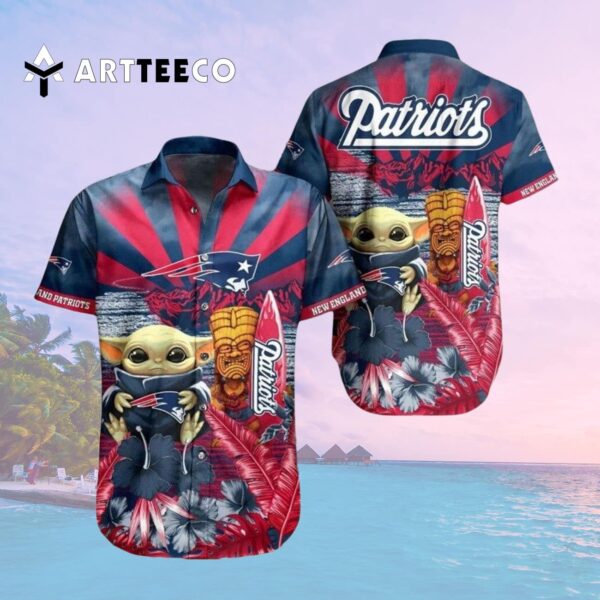 New England Patriots Baby Yoda Hawaiian Shirt 2