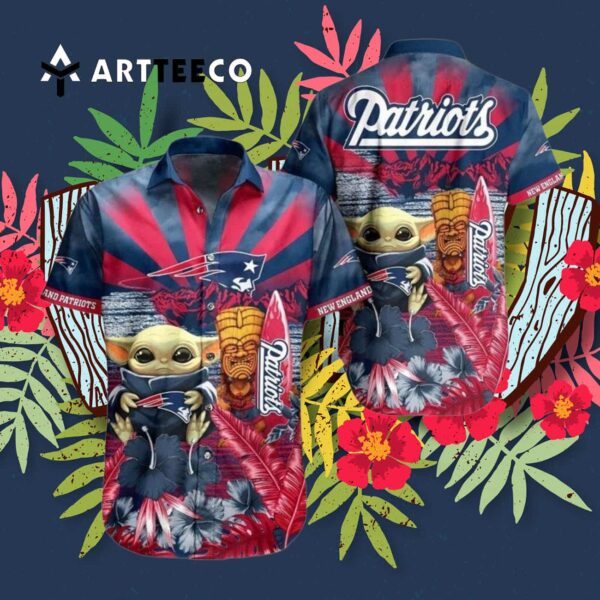 New England Patriots Baby Yoda Hawaiian Shirt 3