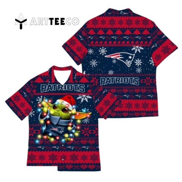 New England Patriots Baby Yoda Star Wars Funny Hawaiian Shirt 1