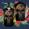 New England Patriots Camouflage Skull Hawaiian Shirt 3