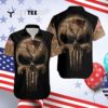 New England Patriots Camouflage Skull Hawaiian Shirt 4