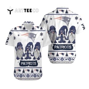New England Patriots Christmas Gnomes Hawaiian Shirt 1