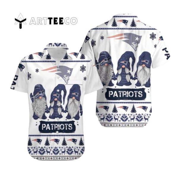 New England Patriots Christmas Gnomes Hawaiian Shirt 1
