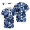 New England Patriots Coconut Leaves And Skulls Hawaiian Shirt 1