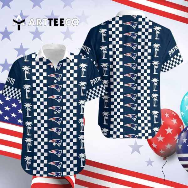 New England Patriots Coconut Trees Hawaiian Shirt 4