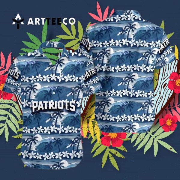 New England Patriots Coconut Trees V2 Hawaiian Shirt 3