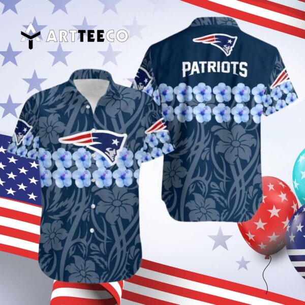 New England Patriots Coconut Trees V3 Hawaiian Shirt 4