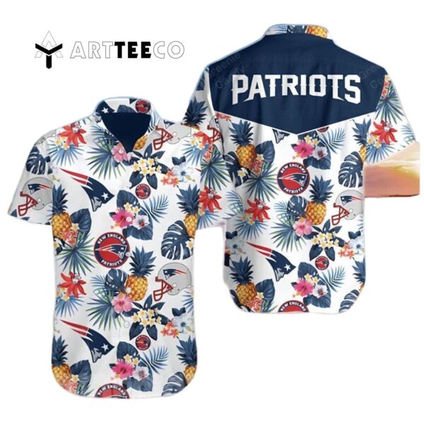 New England Patriots Floral All Over Print Unisex Hawaiian Shirt 1