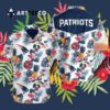 New England Patriots Floral All Over Print Unisex Hawaiian Shirt 3