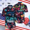 New England Patriots Flower Art Hawaiian Shirt 4
