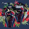 New England Patriots Flower Tropical Floral Hawaiian Shirt 3