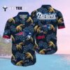 New England Patriots Flower Vintage Hawaiian Shirt 2