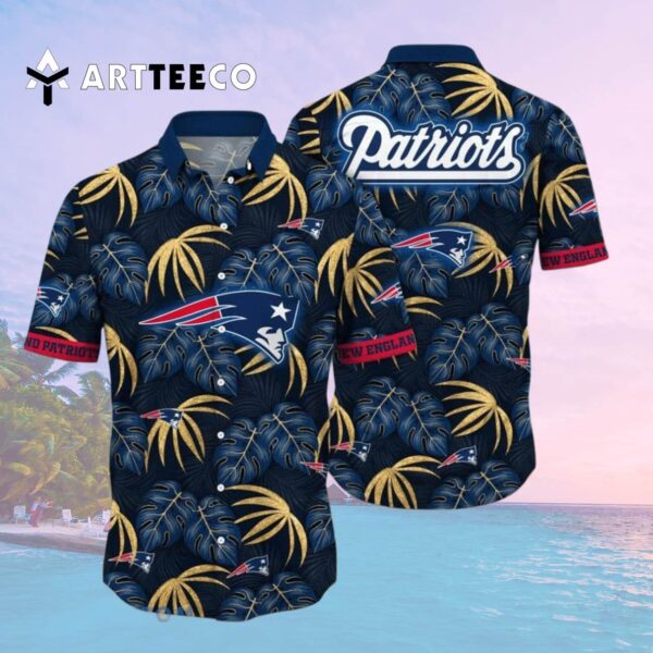New England Patriots Flower Vintage Hawaiian Shirt 2