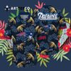 New England Patriots Flower Vintage Hawaiian Shirt 3