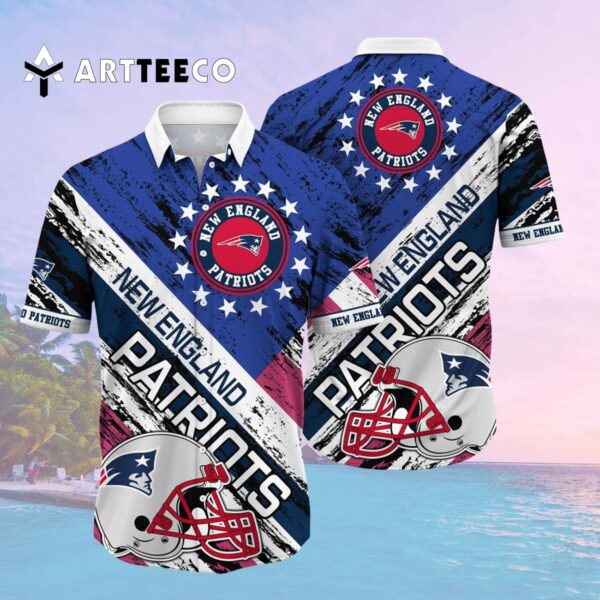 New England Patriots Football Helmet Hawaiian Shirt 2