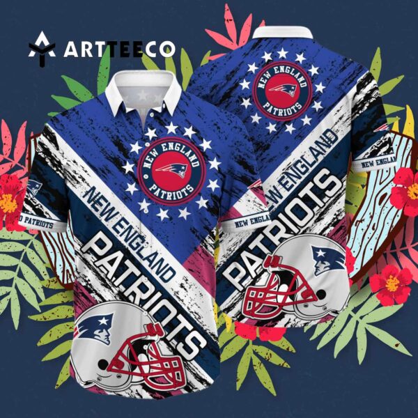 New England Patriots Football Helmet Hawaiian Shirt 3