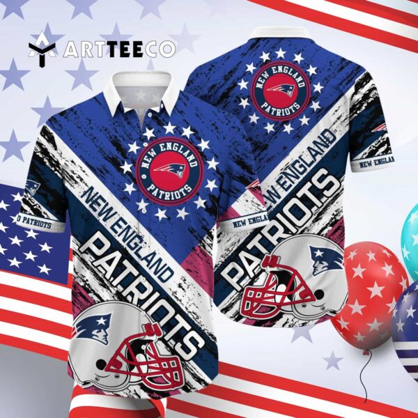 New England Patriots Football Helmet Hawaiian Shirt 4