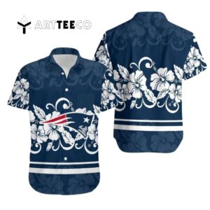 New England Patriots Hibiscus Flowers V1 Hawaiian Shirt 1