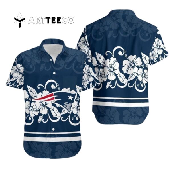 New England Patriots Hibiscus Flowers V1 Hawaiian Shirt 1