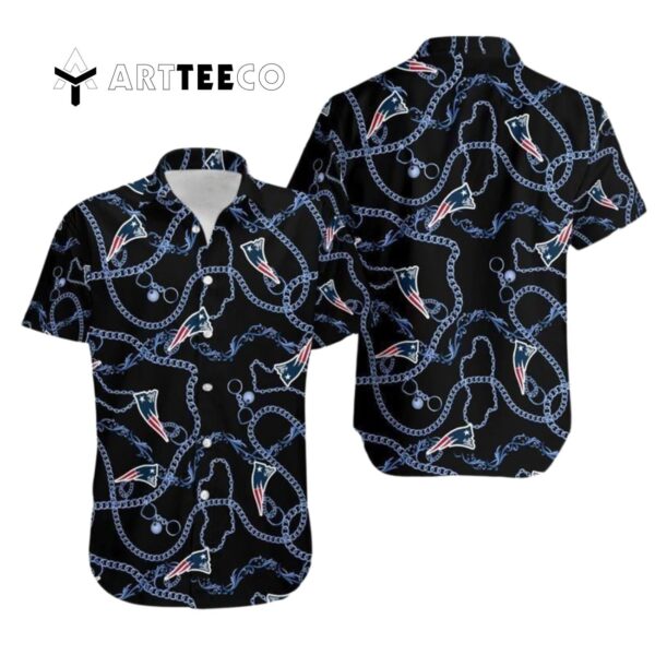 New England Patriots Logo Football Art V1 Hawaiian Shirt 1