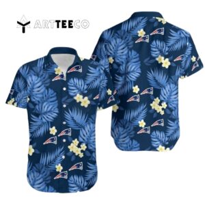 New England Patriots Logo Football Art V3 Hawaiian Shirt 1